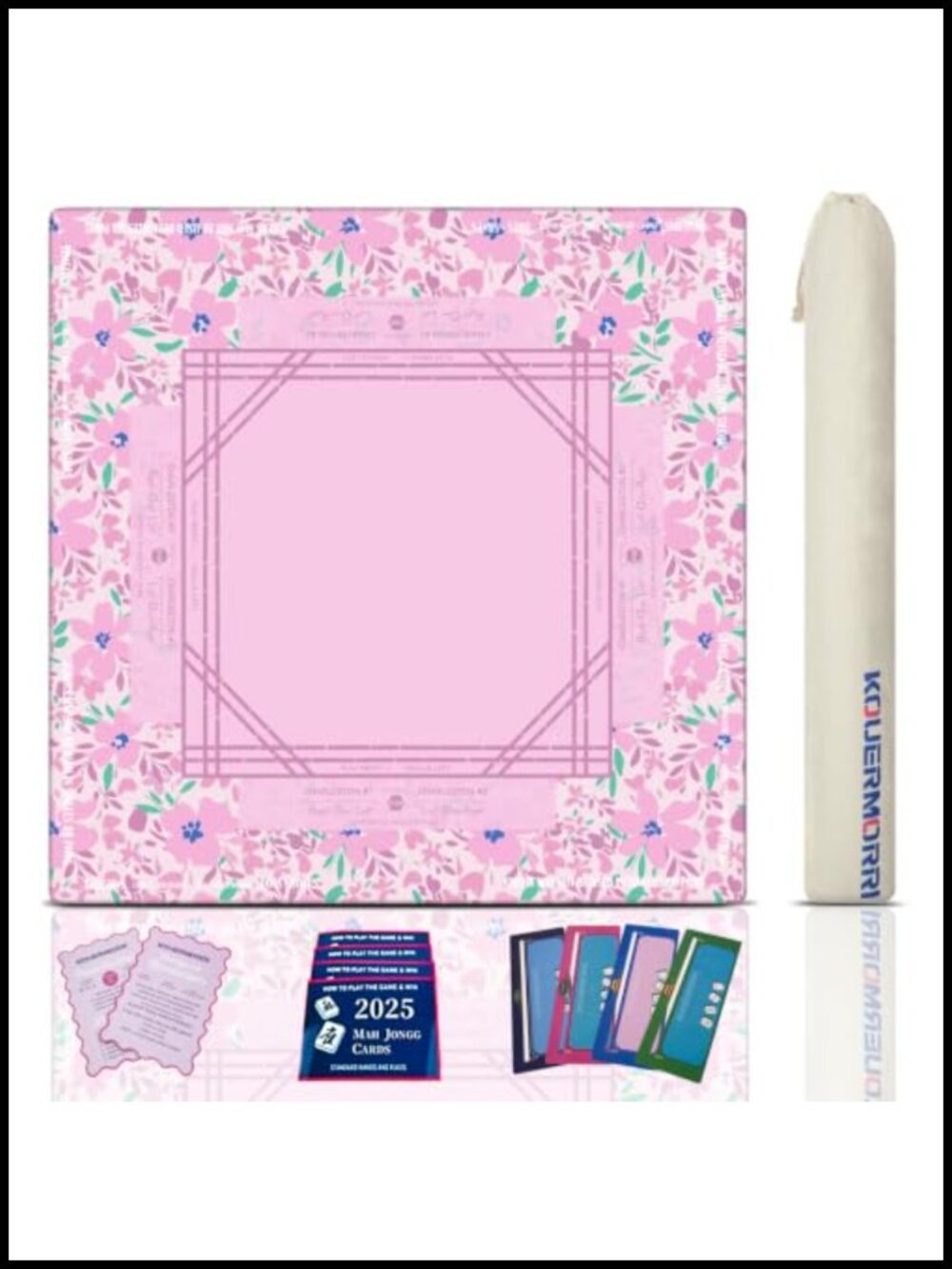 Mahjong Mat with Carrying Bag Anti-Slip Game Table Mat